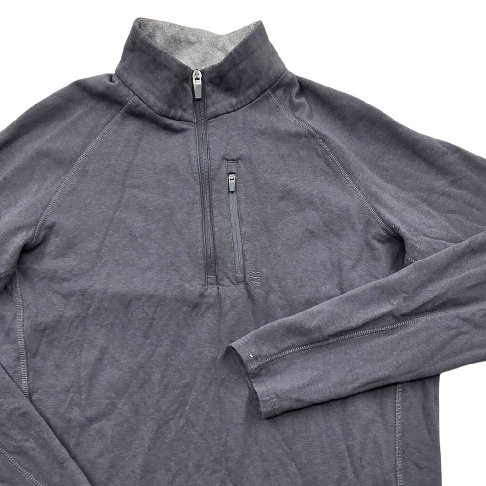 Free Fly Bamboo Heritage Quarter Zip Pullover 4220 Charcoal Gray Mens Medium